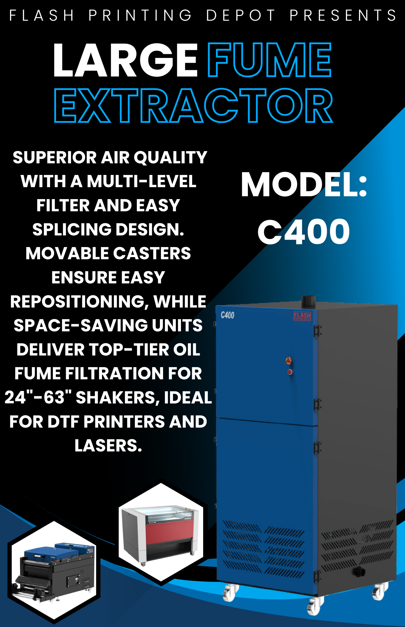C400 LARGE FUME EXTRACTOR