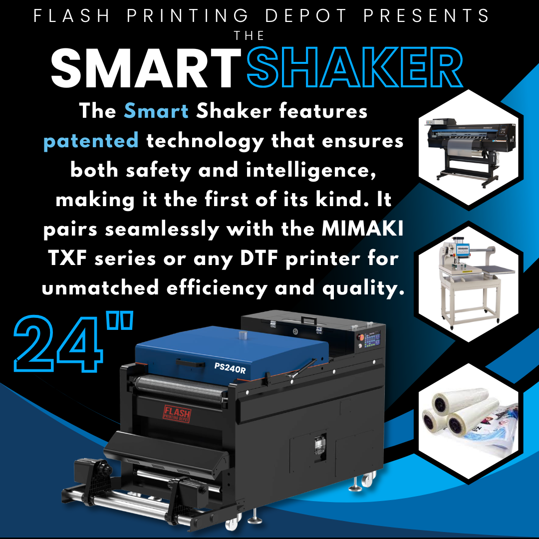 hero page for 24in dtf shaker flyer