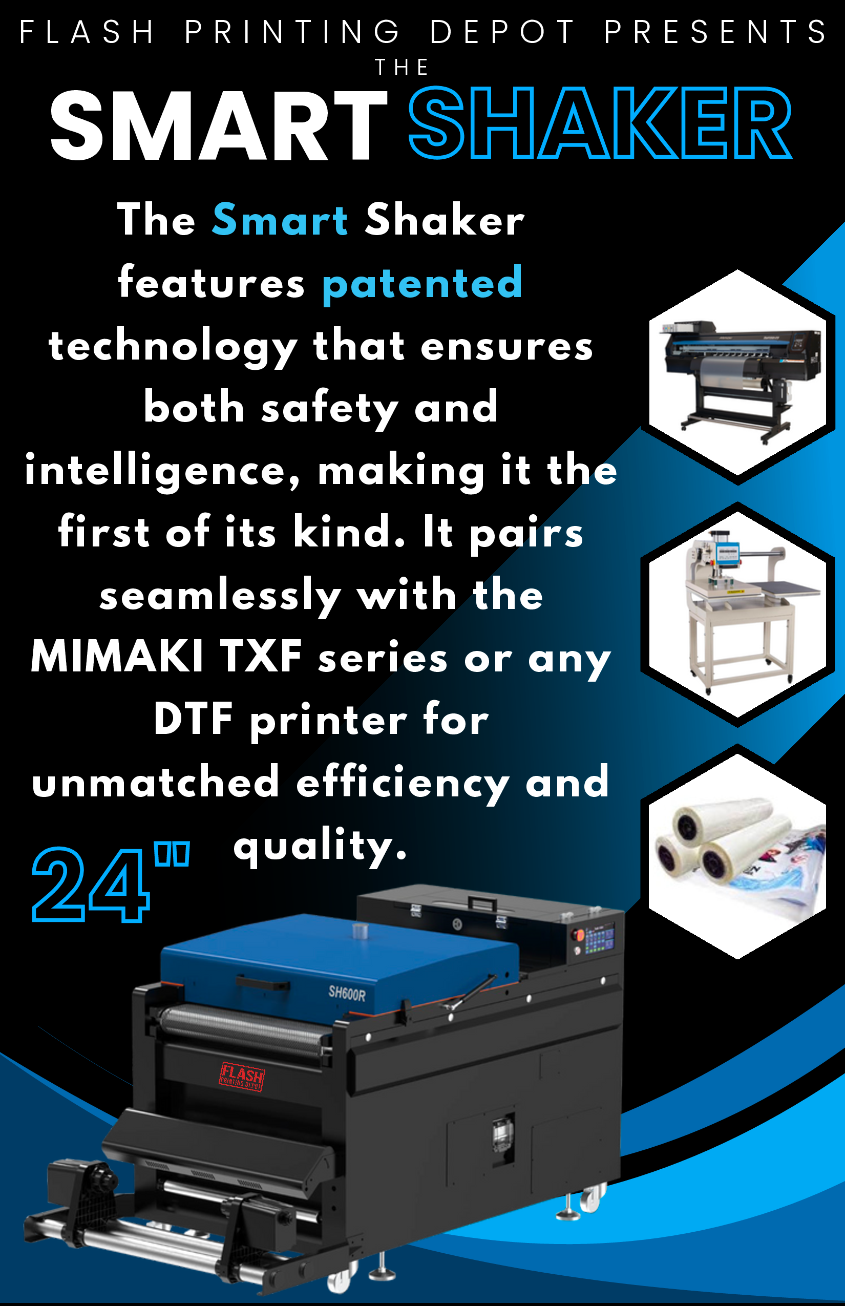 spec sheet for dtf powder shaker oven