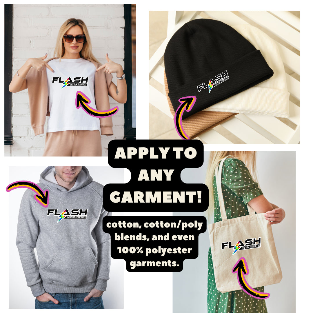 apply to any garment flyer for dtf transfers