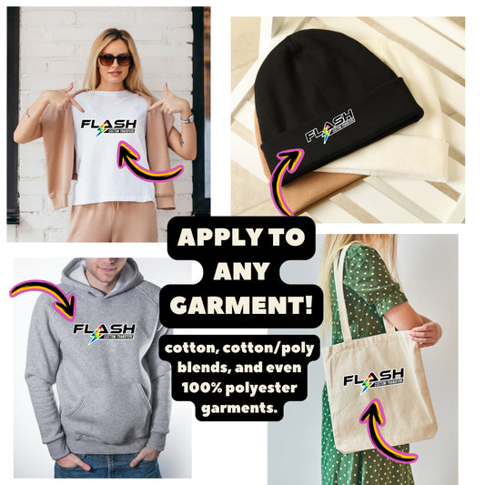 apply to any garment flyer for dtf transfers