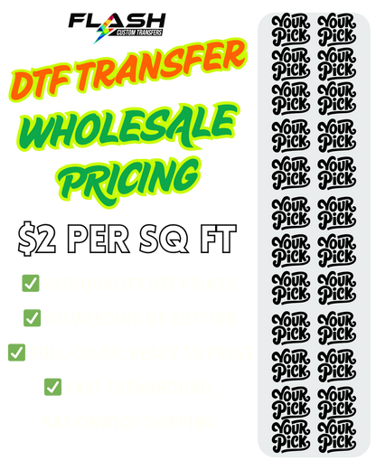 Custom DTF Gang Sheets at WHOLESALE PRICES!!!!