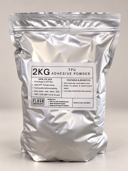 2 kg silver foil pouch of TPU hot-melt adhesive powder for DTF printing