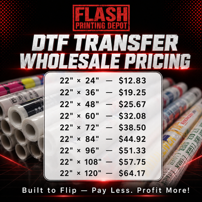 Wholesale Custom DTF Transfers – Bulk Direct-to-Film Heat Transfers for Resellers & Print Shops