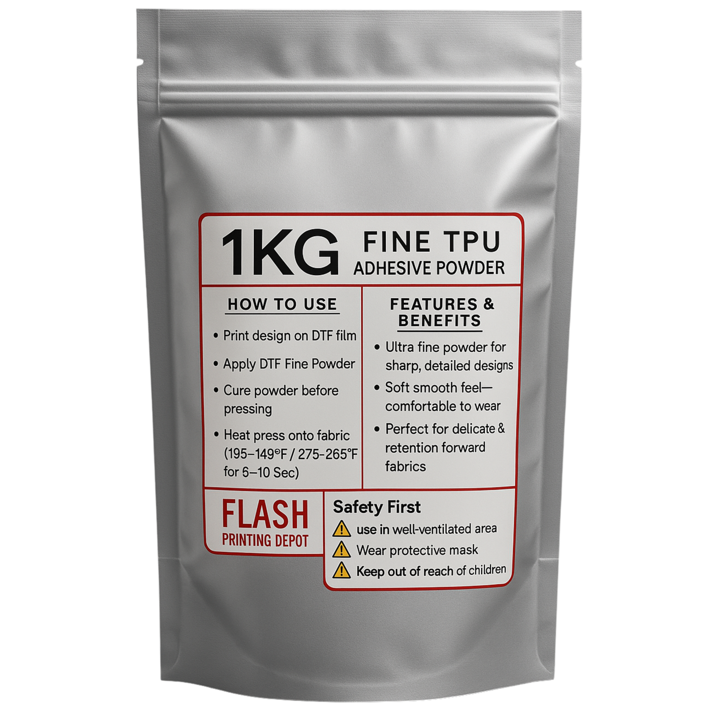DTF TPU Powder – Hot Melt Adhesive, OEKO-TEX Certified | Flash Printing Depot