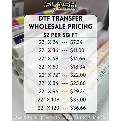 wholesale dtf pricing transfers $2 per sq ft